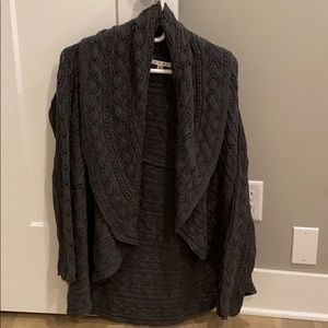 Heavy Cabi cardigan sweater- dark grey